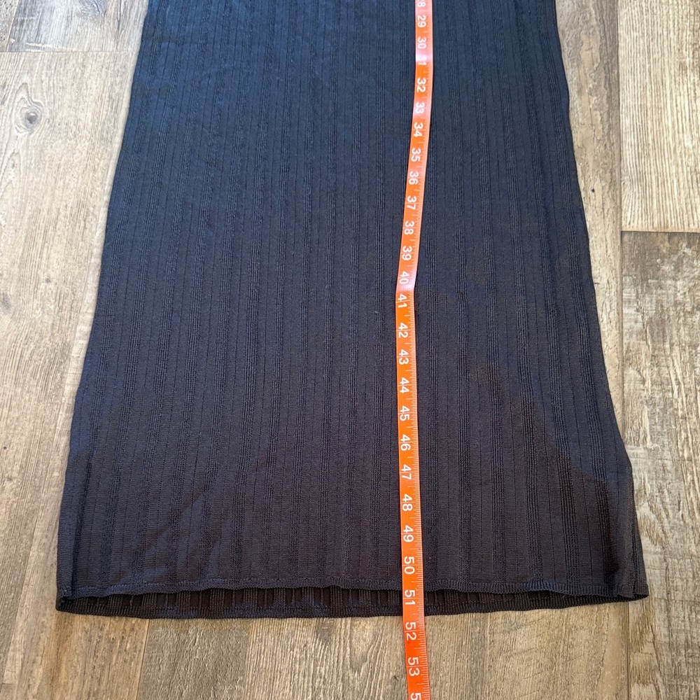 Abercrombie & Fitch Striped Black Long Sleeve Dress Size MP - Picture 4 of 8